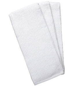 Bar Mop Ribbed. 100% Cotton. 19.0 OZ. 15″ x 18″ @$4.25/Dozen. 100 Dozen/Case. First Quality.