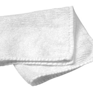 86/14 Blend Wash Cloth. 86% Cotton. 14% Polyester Blend. White. Weight: 1.00 Lbs. 12″ x 12″ @$4.75/Dozen. 50 Dozen/Case.