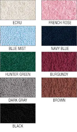 Bleach Safe Prism Colored Hand Towels. 100% Cotton. 16" x  27". 3.0 lbs. $24.80/Dozen. First Quality. 10 Dozen/Case.